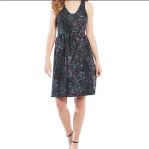 Trina Turk Petunia Sequin Black cocktail Dress size 6